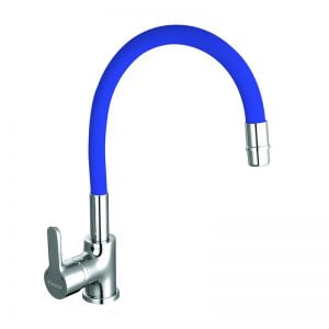 Grifería Cocina Monocom Gourmet Piazza Emblem Azul Flexible