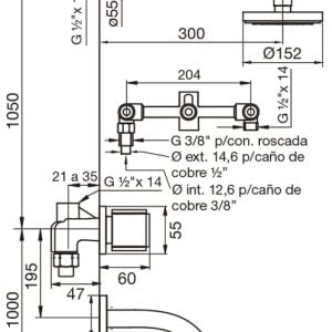 Alternative view of GRIFERÍA CALIFORNIA DUCHA C/TRANSF FV