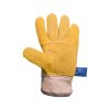 guante de cuero descarne amarillo