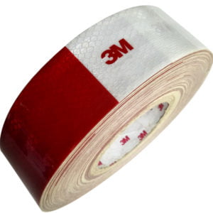 3m Cinta Reflectiva Roja-blanca 7,5cm X 45,7m