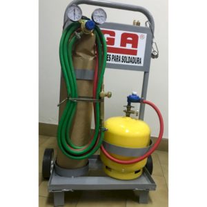 Miniequipo Oxi-Gas c/garrafa 3 Kg y oxíg. 1m c/válv solp M3