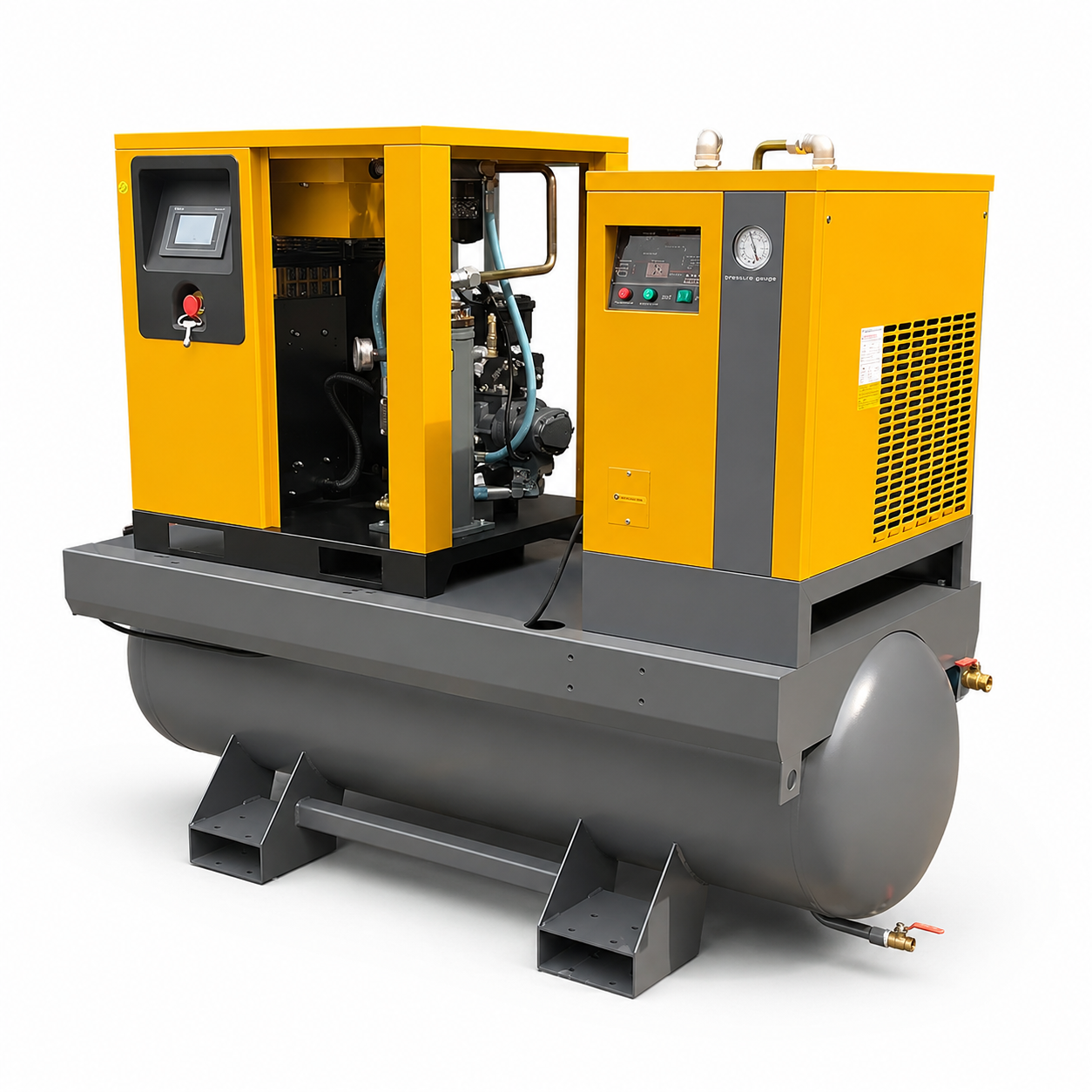 COMPRESOR A TORNILLO 10HP 380V ALL IN ONE VELOCIDAD VARIABLE Y TRANSMISIÓN DIRECTA - Imagen 4