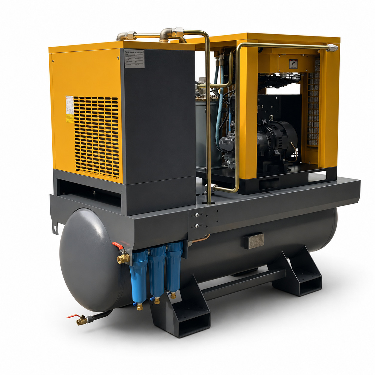 COMPRESOR A TORNILLO 10HP 380V ALL IN ONE VELOCIDAD VARIABLE Y TRANSMISIÓN DIRECTA - Imagen 3