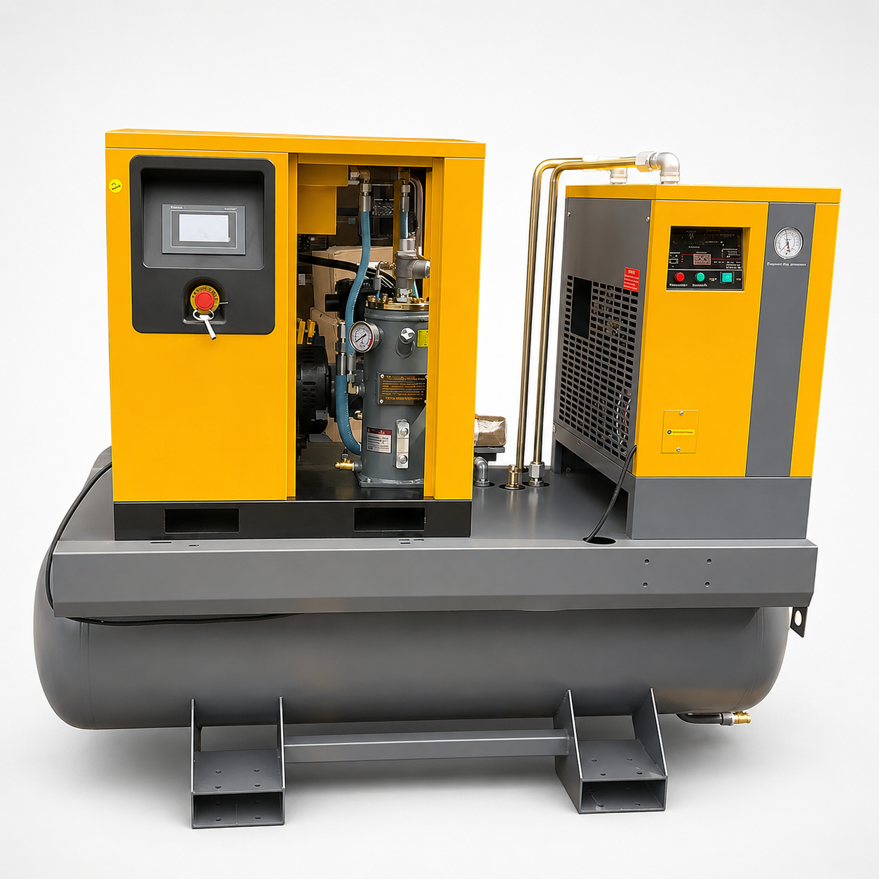 COMPRESOR A TORNILLO 10HP 380V ALL IN ONE VELOCIDAD VARIABLE Y TRANSMISIÓN DIRECTA - Imagen 2