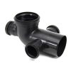 DURATOP CODO CON 3 ACOMETIDAS ORTOGONALES 110-63mm