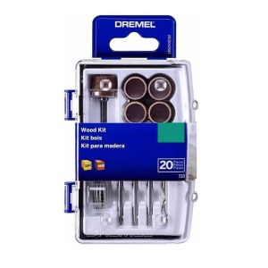 Dremel Set/Kit De Accesorios De Minitorno Para Madera Para Tallar, Lijar y Perforar - 20 Piezas (Modelo 733)