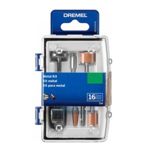 Dremel Set/Kit De Accesorios De Minitorno Para Metal Para Grabar, Esmerilar y Limpiar - 16 Piezas (Modelo 734)