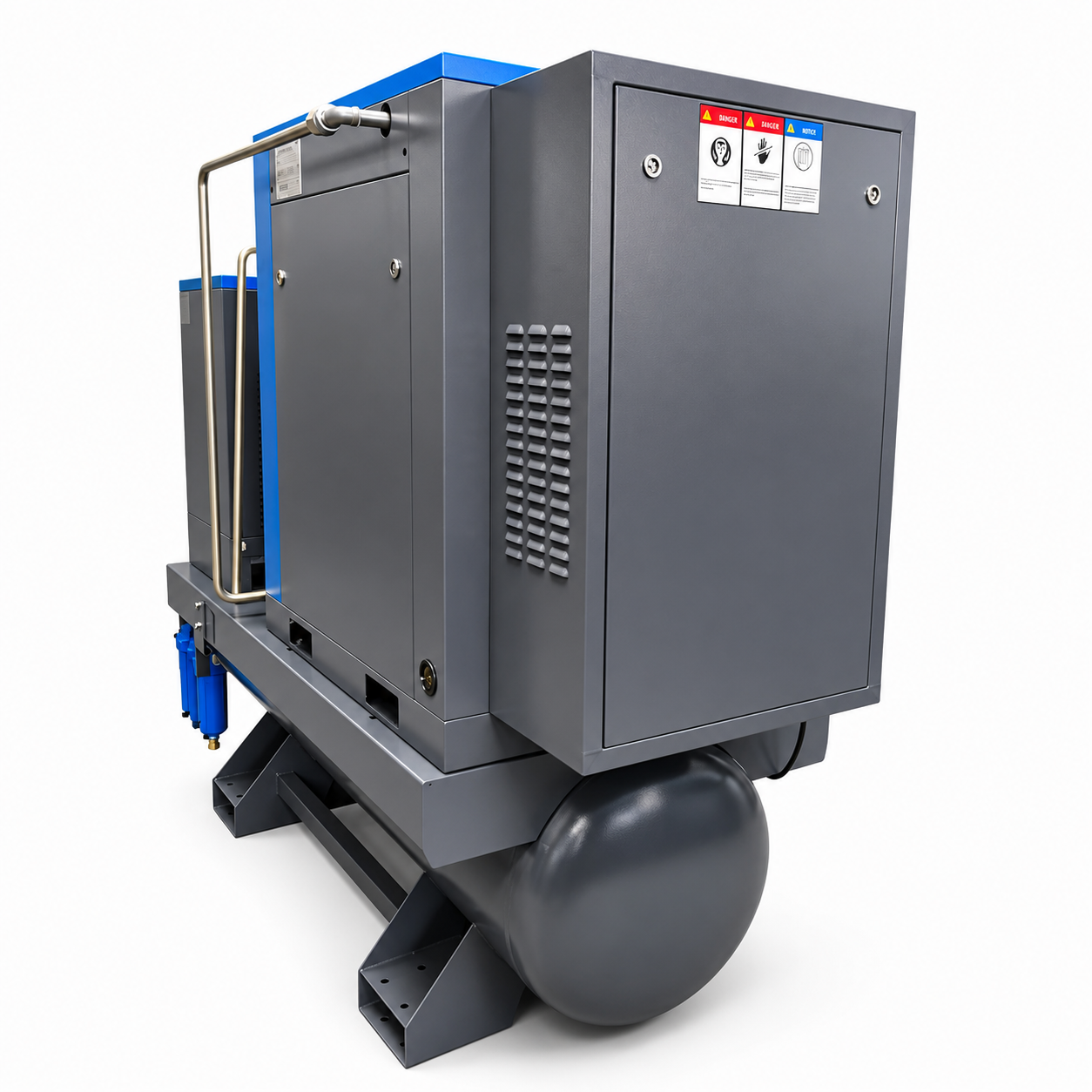 COMPRESOR A TORNILLO 5,5HP 220V – ALL IN ONE – INVERTER Velocidad Variable – Transmisión x correas - Imagen 4