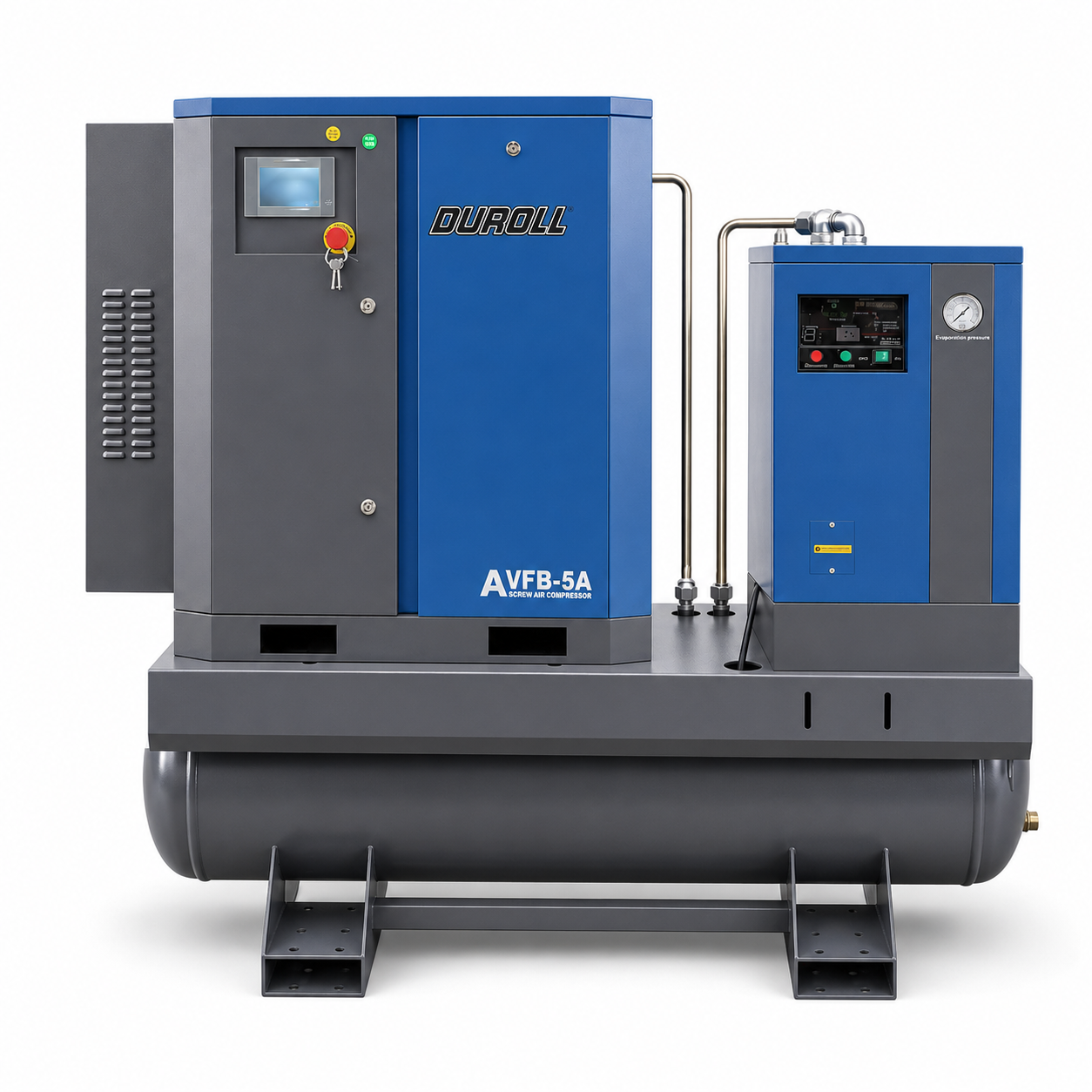 COMPRESOR A TORNILLO 5,5HP 220V – ALL IN ONE – INVERTER Velocidad Variable – Transmisión x correas - Imagen 3