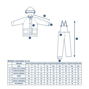 Alternative view of TRAJE DE LLUVIA DP TALLE L