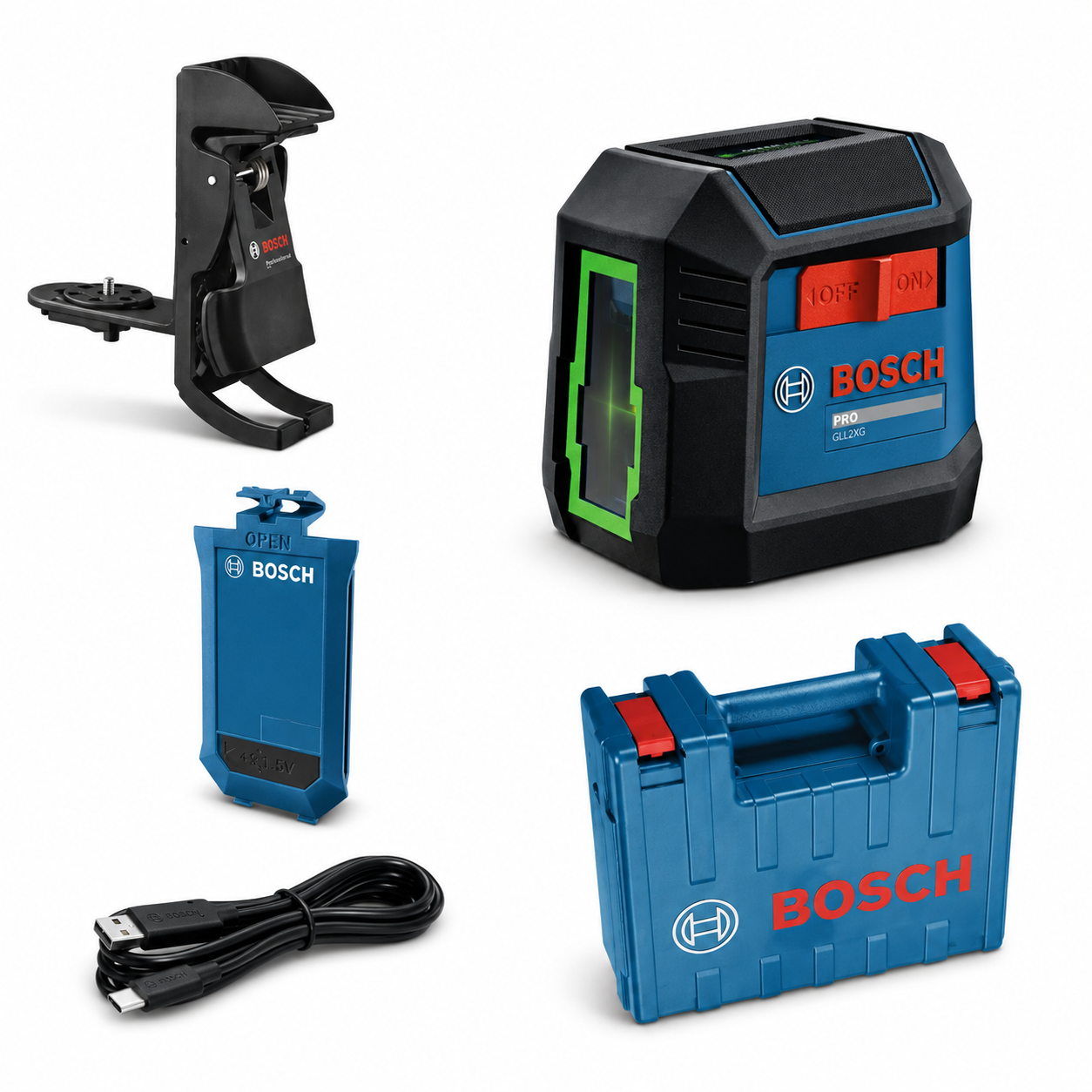 NIVEL LASER BOSCH GLL2XG LI+BM3