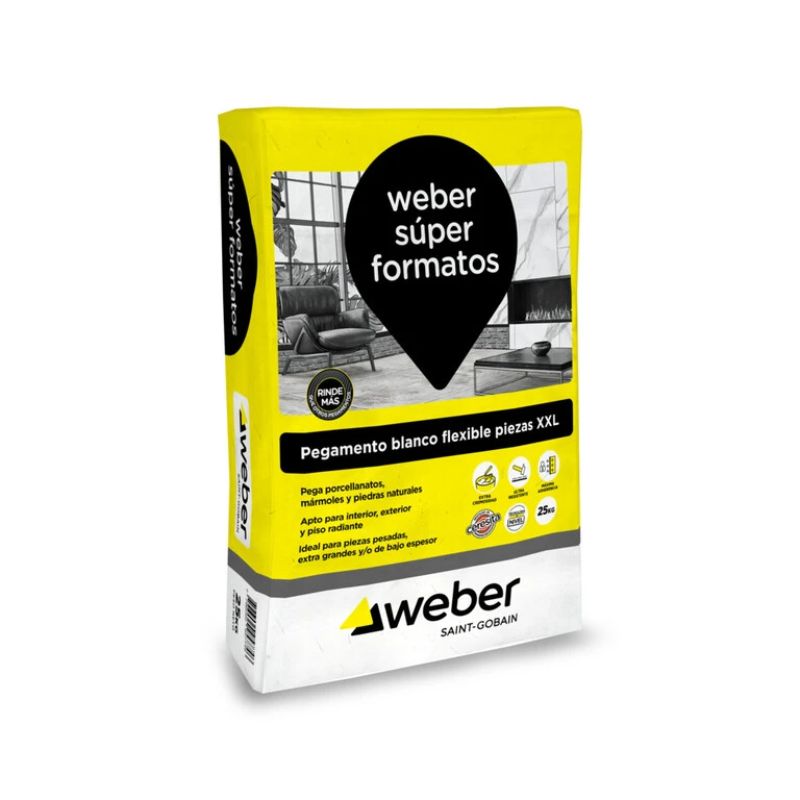 WEBER SUPERFORMATOS FLEXIBLE BLANCO X 25 KG