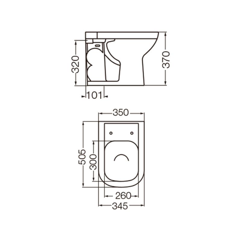FERRUM INODORO CORTO BARI 6L BLANCO - Imagen 3