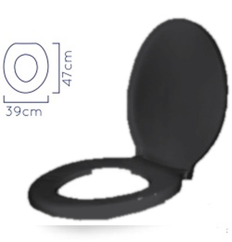 ASIENTO INODORO DACCORD PVC REF.NEGRO