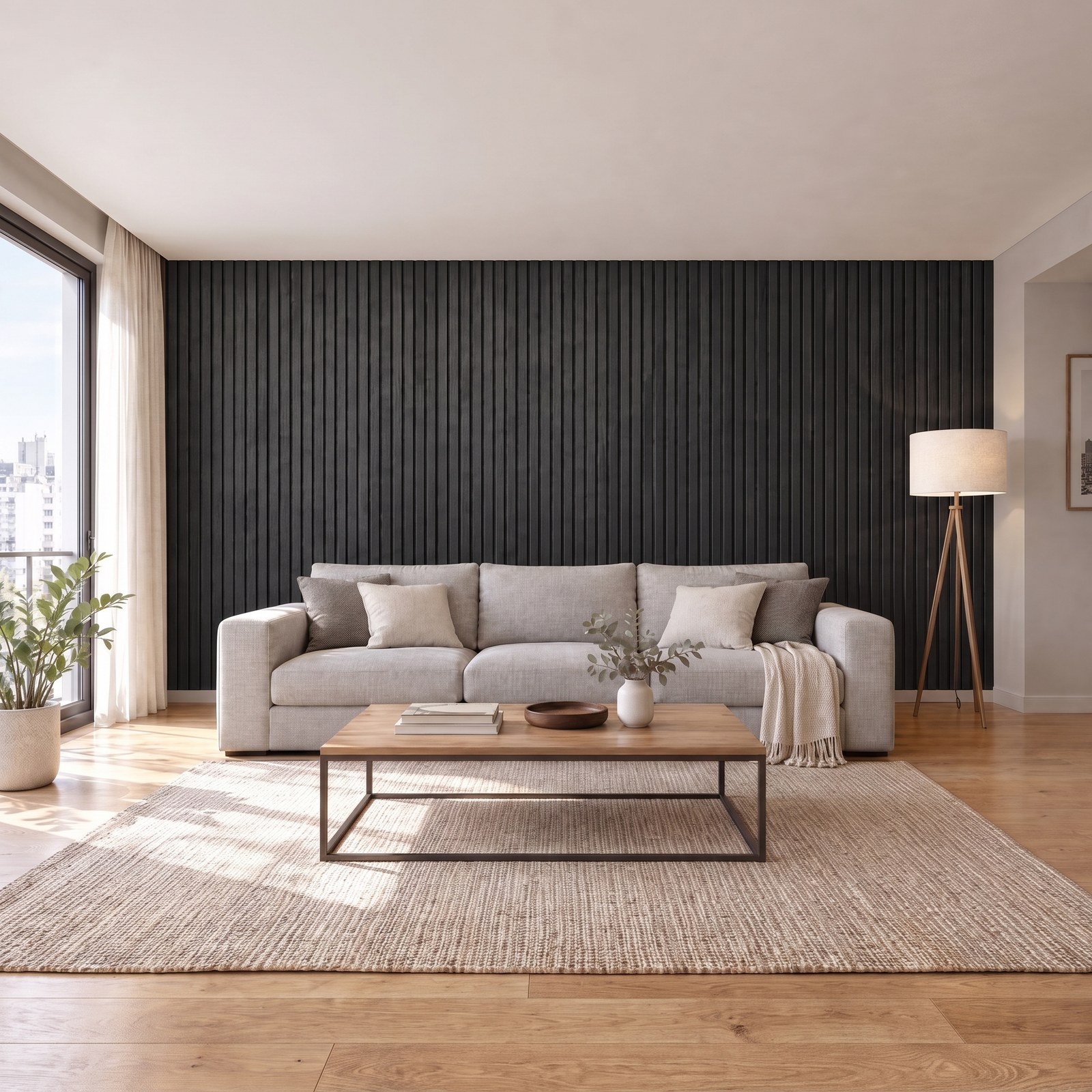 WALL PANEL WPC INTERIOR NEGRO WOOD 2900 X 170 X 24MM (850g/m)