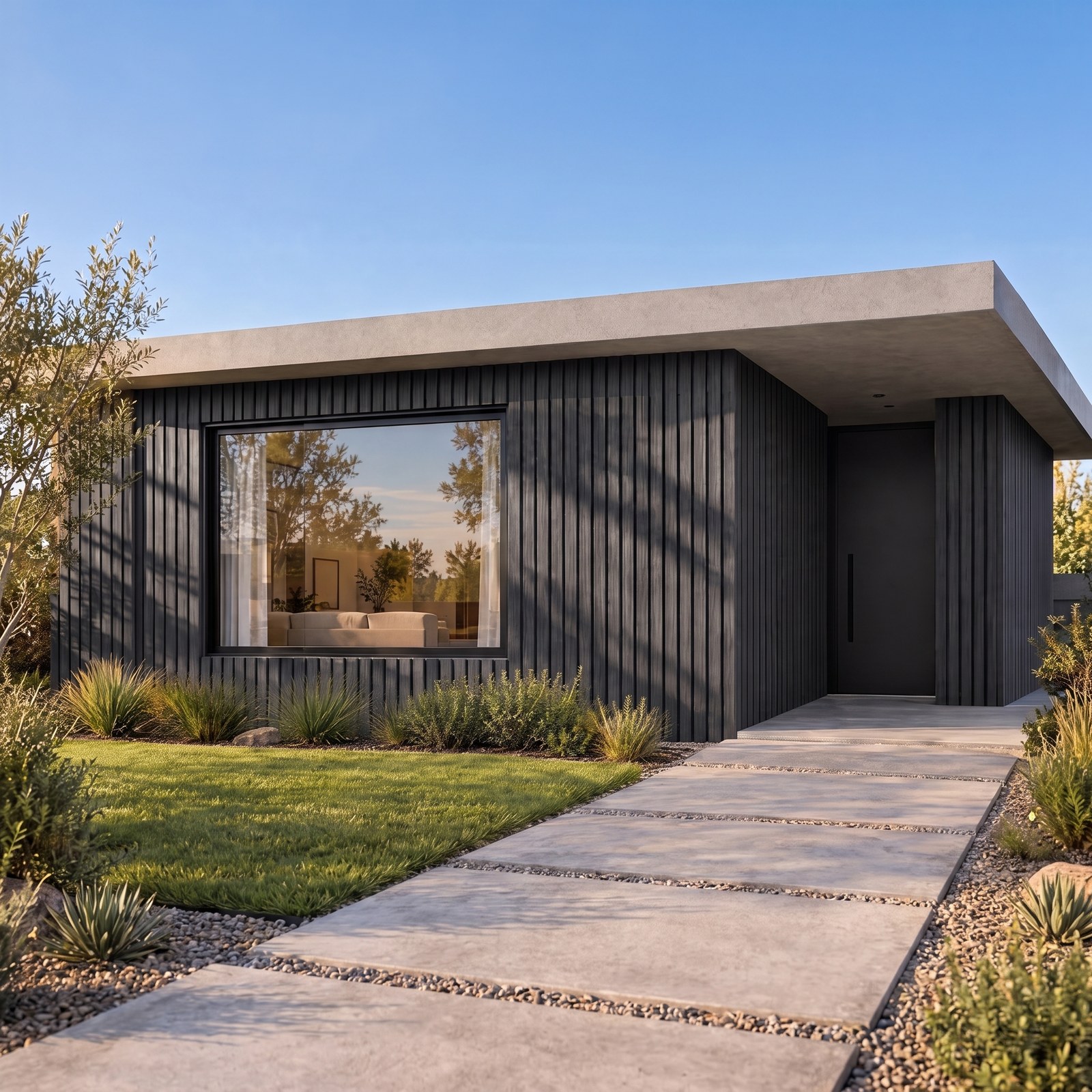 WALL PANEL WPC PARED EXTERIOR CHARCOAL BLACK 2900 X 219 X 26MM