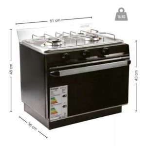 Cocina Con horno (Sopita)- 51ancho x 36PROFESIONAL x 43h GN ó GE - APROBADA