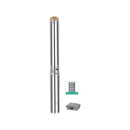 Electrobomba sumergible pozo profundo 1,5 HP, 4STM3-18N