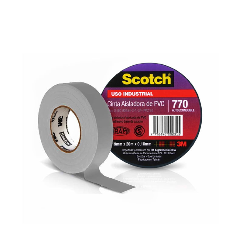 3M CINTA SCOTH 770 19MMX20M GRIS