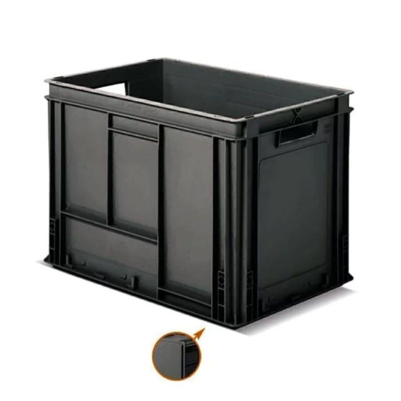 CONTENEDOR APILABLE ATHENA 600x400x430 (3 ASAS ABIERTAS PARA TRASLADO)