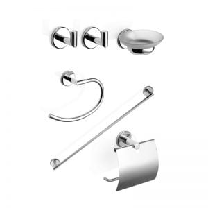 Set Accesorios 6 Piezas Piazza Dot Juego Kit Baño