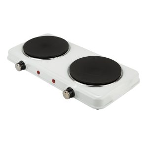 Anafe Eléctrico 2 Hornalla (2000W) Blanco