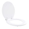 ASIENTO INODORO MADERA BLANCO PILAR HERRAJE PLASTICO