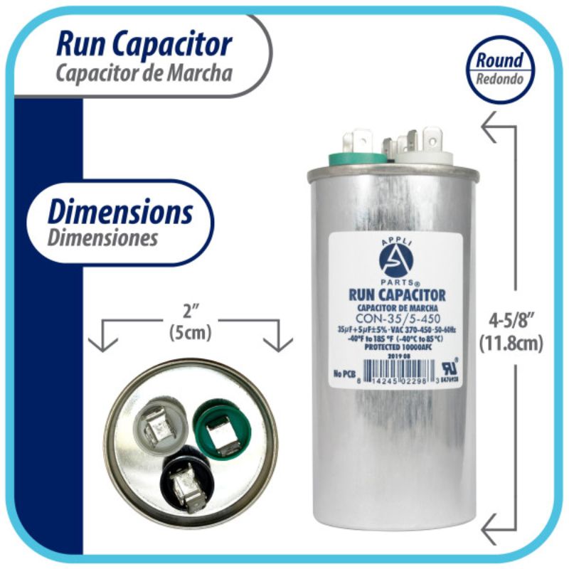 CAPACITOR 500/550 - 2 1/2 HP