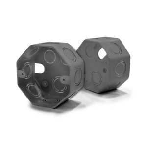 CAJA DE EMBUTIR OCTOGONAL GRIS (50)