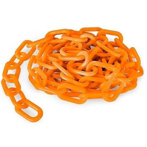 Cadena plastica eslabon 50x30 mm color NARANJA FLUO (precio por metro)