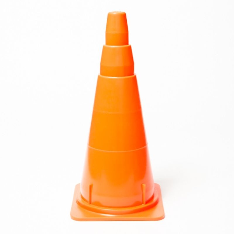 CONO VIAL CONREFLECTIVO 50CM FLEX. NARANJA