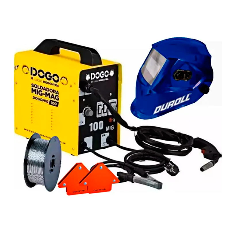 Soldadora Mig Mag Dogo 100 + Alambre Flux + Mascara +2 Escuadras – Abrafer  SRL – Ferreteria Industrial