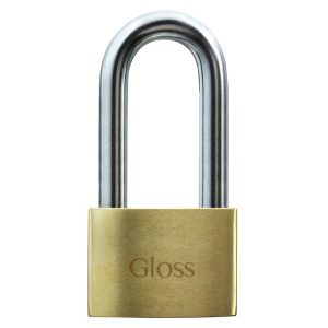 Candado 32mm Satinado Tambor Bronce Macizo Aro Largo Gloss