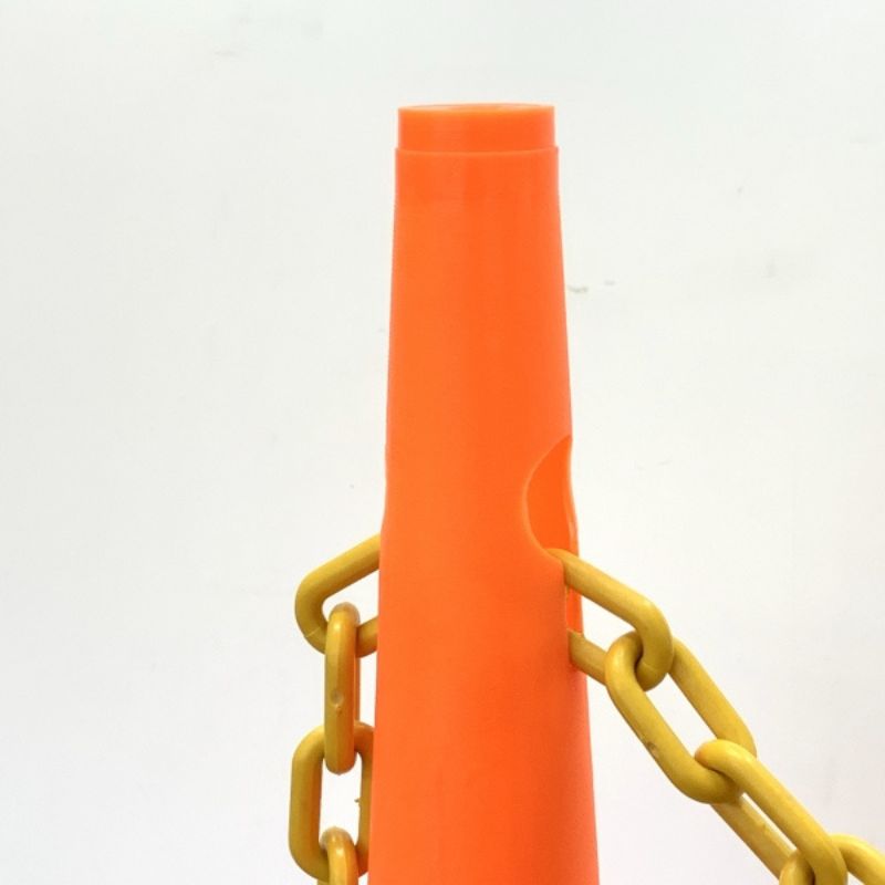 Cono prolongador porta baliza de 30 cm con troquelado para cadena plastica (lleva al cono de 100 a 120 cm) - Imagen 2