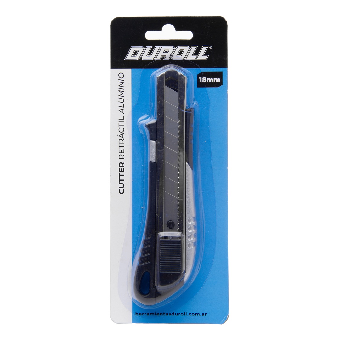 cutter retrÁctil aluminio 18mm reforzado