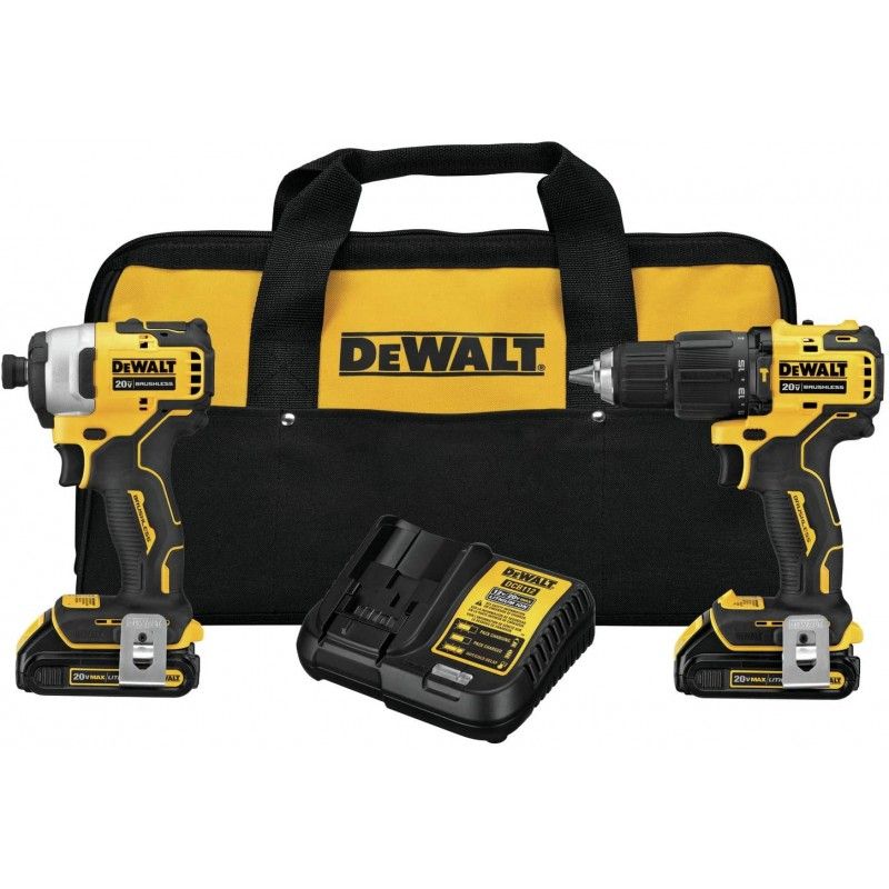 COMBO 20V TALADRO 1/2 ATORNILLADOR + TALADRO IMPACTO 1/4 DEWALT