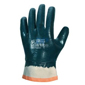Guante Nitrilo Medio Baño Completo Azul Puño de Lona