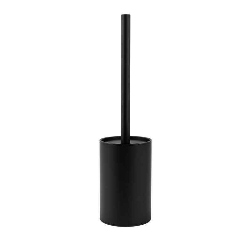 ESCOBILLA BAÑO CON PORTA CEPILLO INOXIDABLE BLACK EDITION