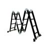 escalera aluminio negro articulada escalones hasta 150kg gloss