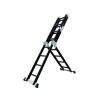 escalera aluminio negro articulada escalones hasta 150kg gloss