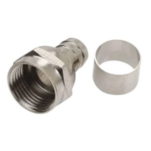 FICHA COAXIL CONECTOR F59 CON ARANDELA
