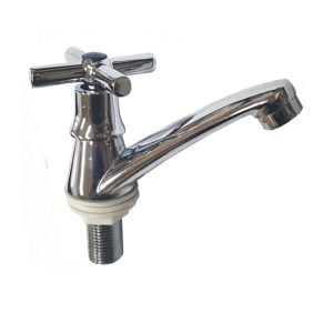 GRIFERIA CANILLA 1AGUA LAVATORIO CRUZ METAL