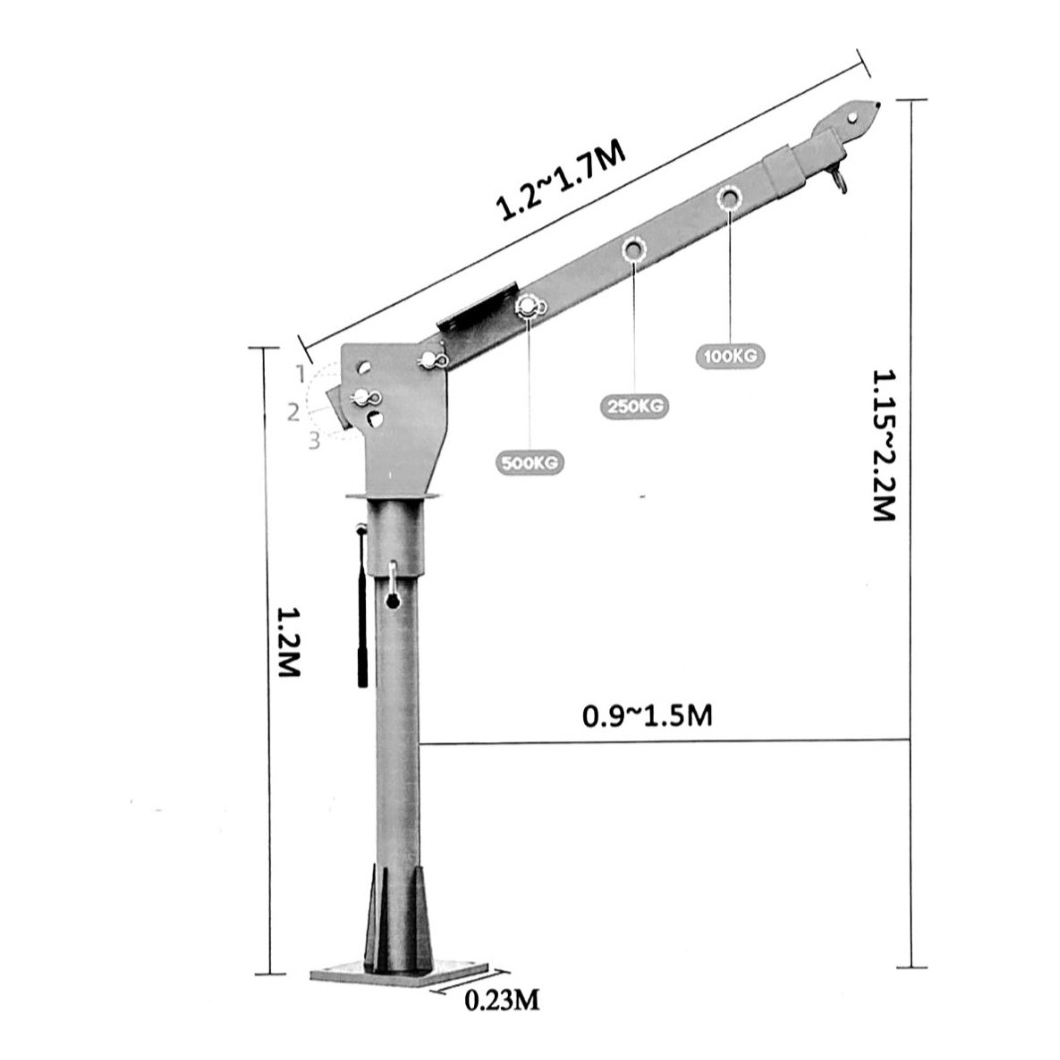GUINCHE PLUMA 12V PARA UTILITARIOS (500KG. MAX) - Imagen 3