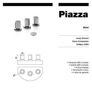 Alternative view of GRIFERÍA DOMANI BIDET CON TRANSFERENCIA