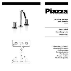 Alternative view of GRIFERÍA DOMANI LAVAT MESADA PICO CAÑO