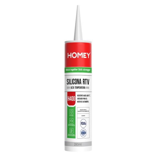 SELLADOR SILICONA ALTA TEMPERATURA +300°C HOMEY 280ml