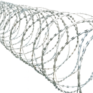 alambre de seguridad espiralado 45cm x 10mts. (concertina)