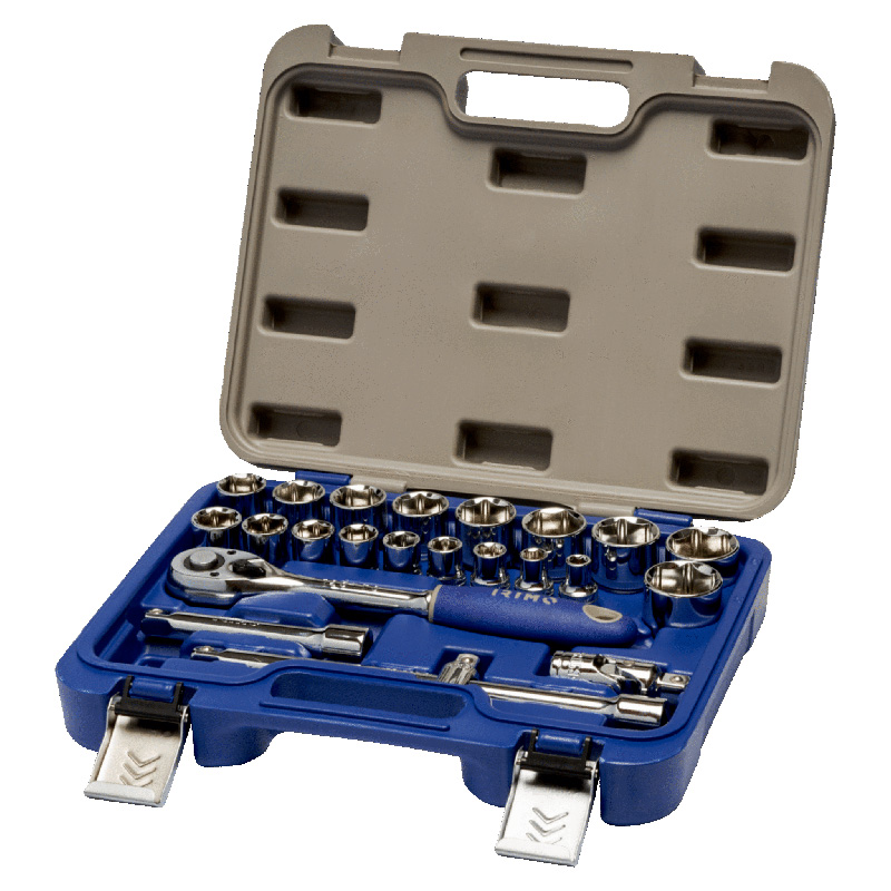 JUEGO DE BOCALLAVES Y ACCESORIOS ENC 1/2" 23 PIEZAS 129-23-4