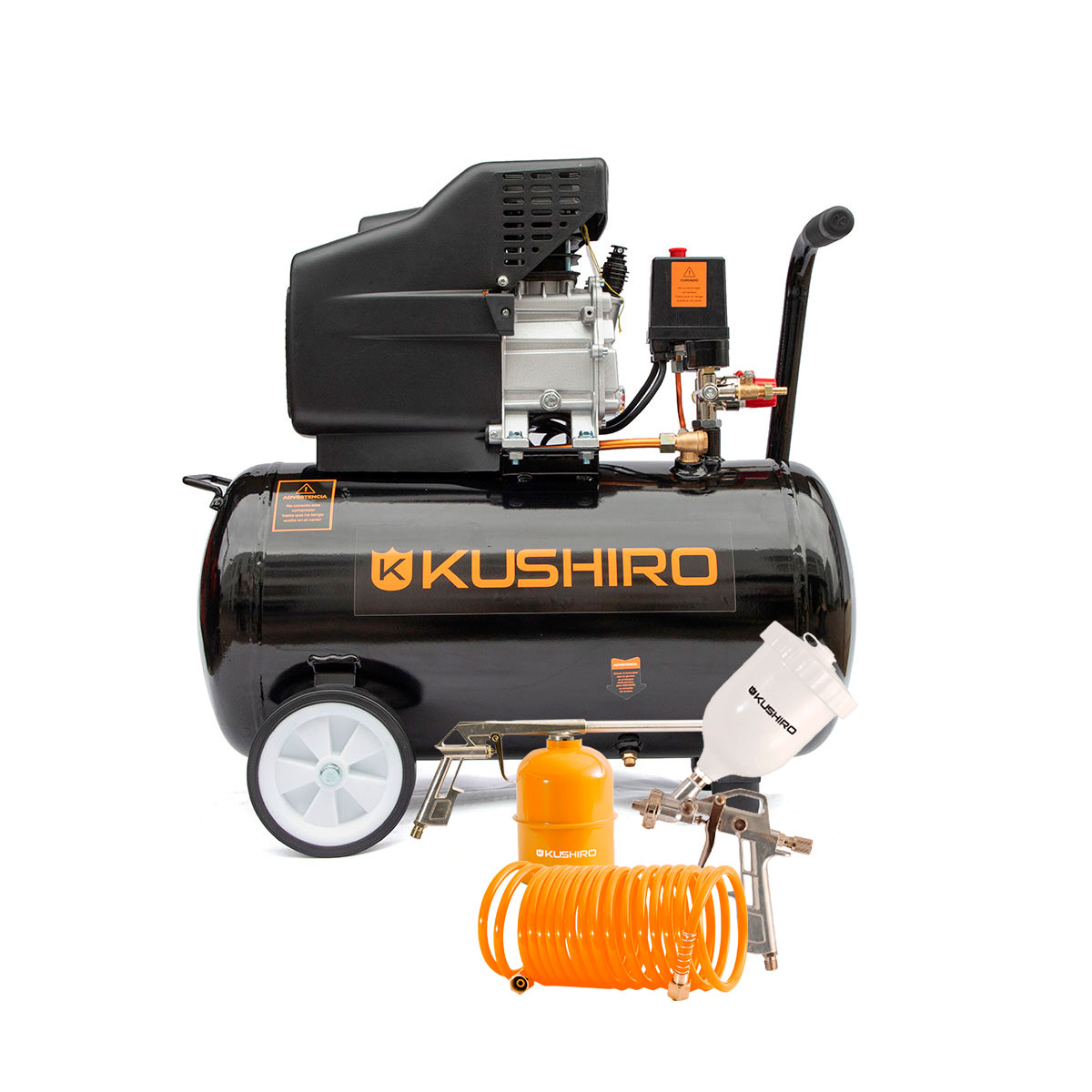 compresor kushiro 50lt con accesorios