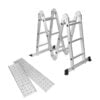 ESCALERA ALUMINIO MULTIP 4 X 3 ESCALONES  C/PLAT 150KG. LC2412D 100x100